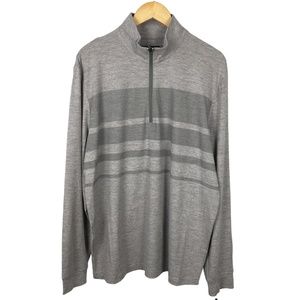 PGA TOUR Long Sleeve Golf 1/4 Zip Shirt Men's Large Gray